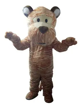 Tiger Maskota Fursuit Cosplay Kostum Rjave Proge Velikost Odraslih Uspešnosti Kostum Rojstni dan Fancy Obleko gor Živali Kostum