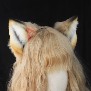 MMGG Novo Vulpes Ferrilata Fox Ušesa Haihoop Pokrivala za Glavo Kostum Pribor za Ročno Delo po Meri