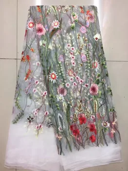 2021 nove afriške 3d cvetlični vzorec čipke tkanine očarljivo tissu materiala lep cvet francoski til čipke za žensko stranka M1553